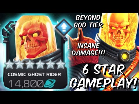 6 Star Rank 2 Cosmic Ghost Rider Gameplay - BEYOND GOD TIER INSANITY - Marvel Contest of Champions