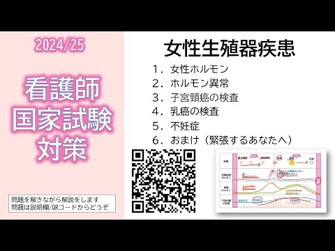 看護学科 2024/25 看護師国家試験対策・女性生殖器疾患