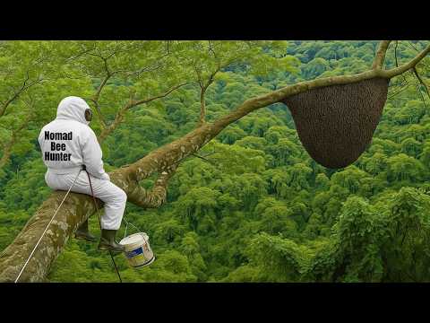 Bees Keep Attacking, Yet the Honey Hunter Holds His Ground