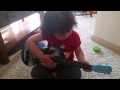 2 Year Old Plays Five Little Speckled Frogs On Ukulele