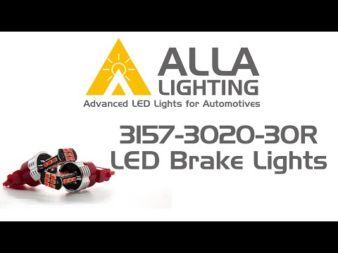 thumbnail image 2 of Alla Lighting 3157 LED Brake Light Bulbs – 1600LM 30-LED Super Bright Pure Red 2 of 5