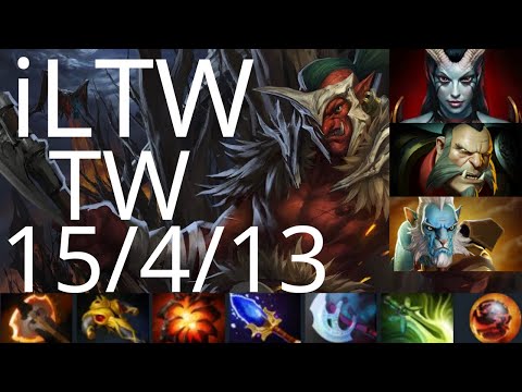 iLTW Troll Warlord vs Nine Queen of Pain, Phantom Lancer, Lycan - Mirana, Sand King♥ - Dota2