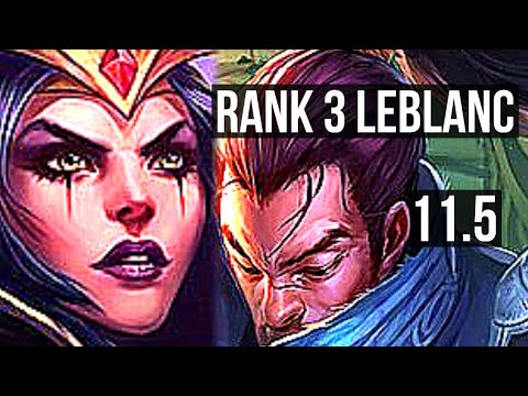 LEBLANC vs YASUO (MID) | Rank 3 LeBlanc, 13/1/8, Legendary | TR Challenger | v11.5