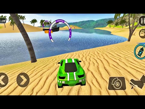 Floating Water Surfer Car Driving Game #3 | Green Car Race | Car Vs Car Game | Car Game | Car 3D