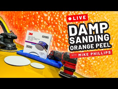 Damp Sanding to Remove Orange Peel | 🔴 LIVE Online Detailing Class with Mike Phillips
