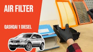 Youtube thumbnail of video "How to replace the air filter Qashqai 1 2.0 dCi 💨"