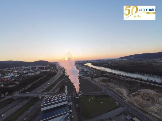 Drohnenflug über die ARA Rhein
