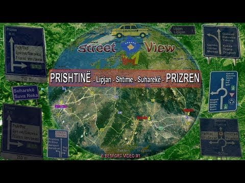 Rruga: Prishtine - Lipjan - Shtime - Suhareke - Prizren (M1 Street View)