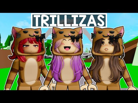Pasamos 24 HORAS siendo TRILLIZAS en Brookhaven Roblox