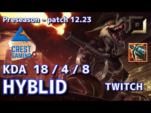 【KRサーバー/C1】CGA HyBriD トゥイッチ(Twitch) VS ゼリ(Zeri) BOT - Patch12.23 KR Ranked【LoL】