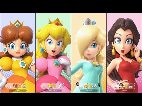 Super Mario Party Jamboree - Peach vs Daisy vs Rosalina vs Pauline - Rainbow Galleria