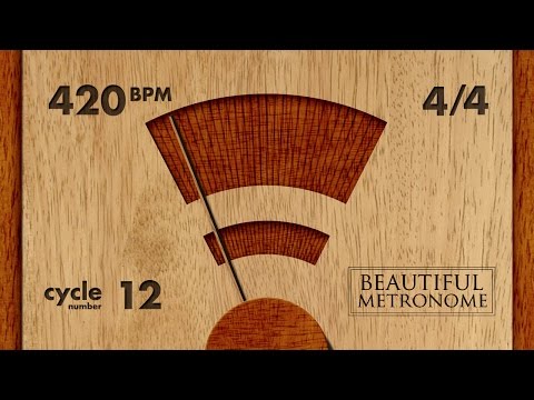 420 BPM 4/4 Wood Metronome HD