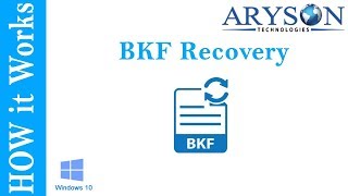 BKF Recovery Tool YouTube Video
