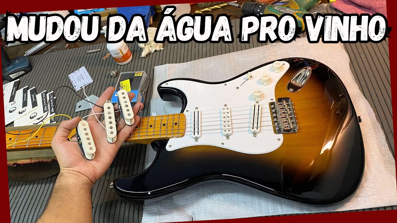Stratocaster Squier Classic Vibe 50's Instalei Seymour Duncan Hot Rails + JB Jr. Com CTS e Blindagem