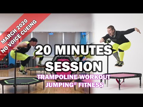 20 minutes trampoline session March 2020 - Jumping® Fitness [NO VOICE CUEING - CLEAR MUSIC]