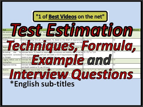 TEST ESTIMATION IN SOFTWARE TESTING | Test Estimation Document | Test Estimation Interview Questions