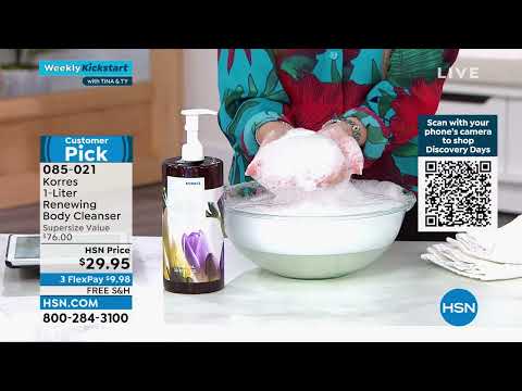 Korres 1 Liter Bergamot Pear Renewing Body Cleanser