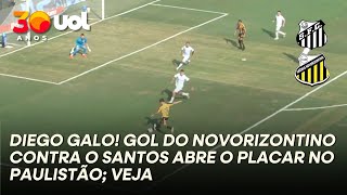 NOVORIZONTINO ABRE CONTRA SANTOS COM GOL DE DIEGO GALO; VEJA