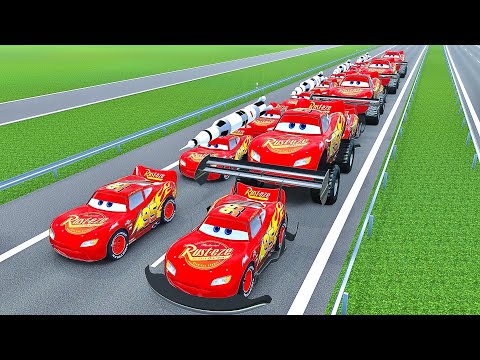 Lightning McQueen All Version MEGA BATTLE at Autobahn