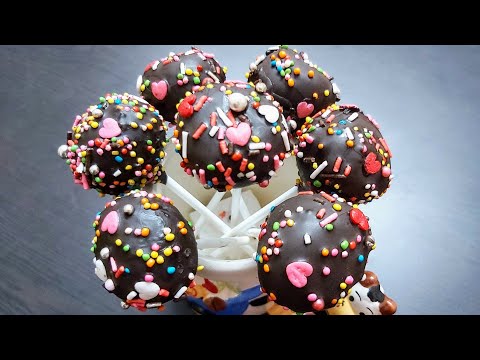CAKE POPS | How To make Cake Pops | 3 Ingredients Easy Cake Pops Recipe | Kids Party Dessert Recipe