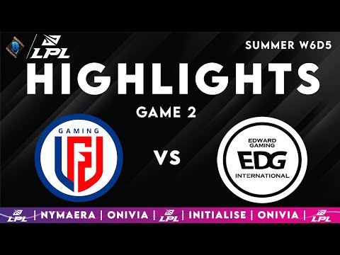 LGD vs EDG Highlights Game 2 LPL 2025 Split 3 LGD Gaming vs EDward Gaming by Onivia