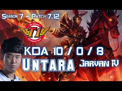 SKT T1 Untara JARVAN IV vs LUCIAN Top - Patch 7.12 KR Ranked