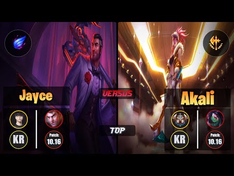 Roach JAYCE (Top) [Phase Rush] VS AKALI - Challenger KR Patch 10.16