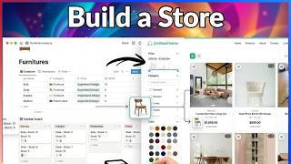 Build an online website catalog and product listing site for a furniture business using Notion.
