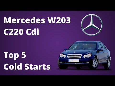 Mercedes C220 CDI W203 - TOP 5 COLD STARTS - The Best Cold Starts On Youtube - Super Reliable 🌧