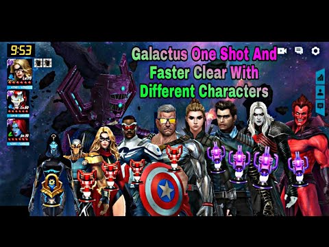 Galactus Clear in 7 Seconds | Falcon Yelena And Winter Solider Galactus Clear - Marvel Future Fight