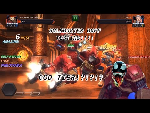 HULKBUSTER BUFF TESTING!!! 36k SPECIAL 1 no boosts!!! God Tier!?!?!