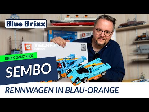 Racing car in blue-orange