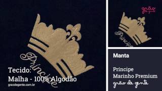 Manta Malha Príncipe Marinho Premium | Ref: 54885