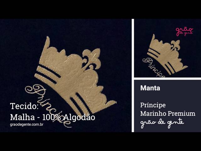 Manta Malha Príncipe Marinho Premium | Ref: 54885