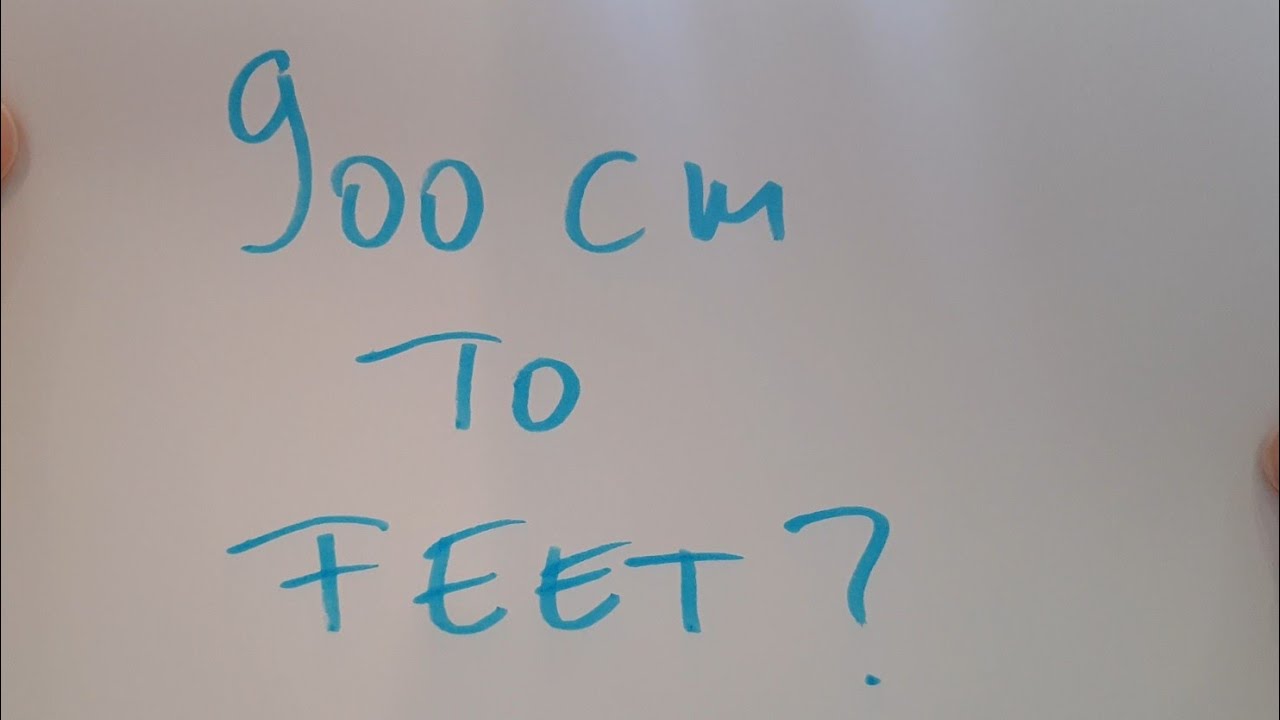 900 cm to feet