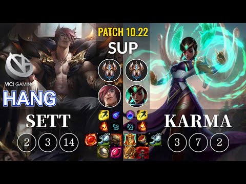 VG Hang Sett vs Karma Sup - KR Patch 10.22