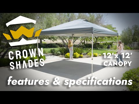 Crown Shades 12' x 12' CenterLOK® Canopy - Sidewall - RM144-S1 Product Walk Through video thumbnail