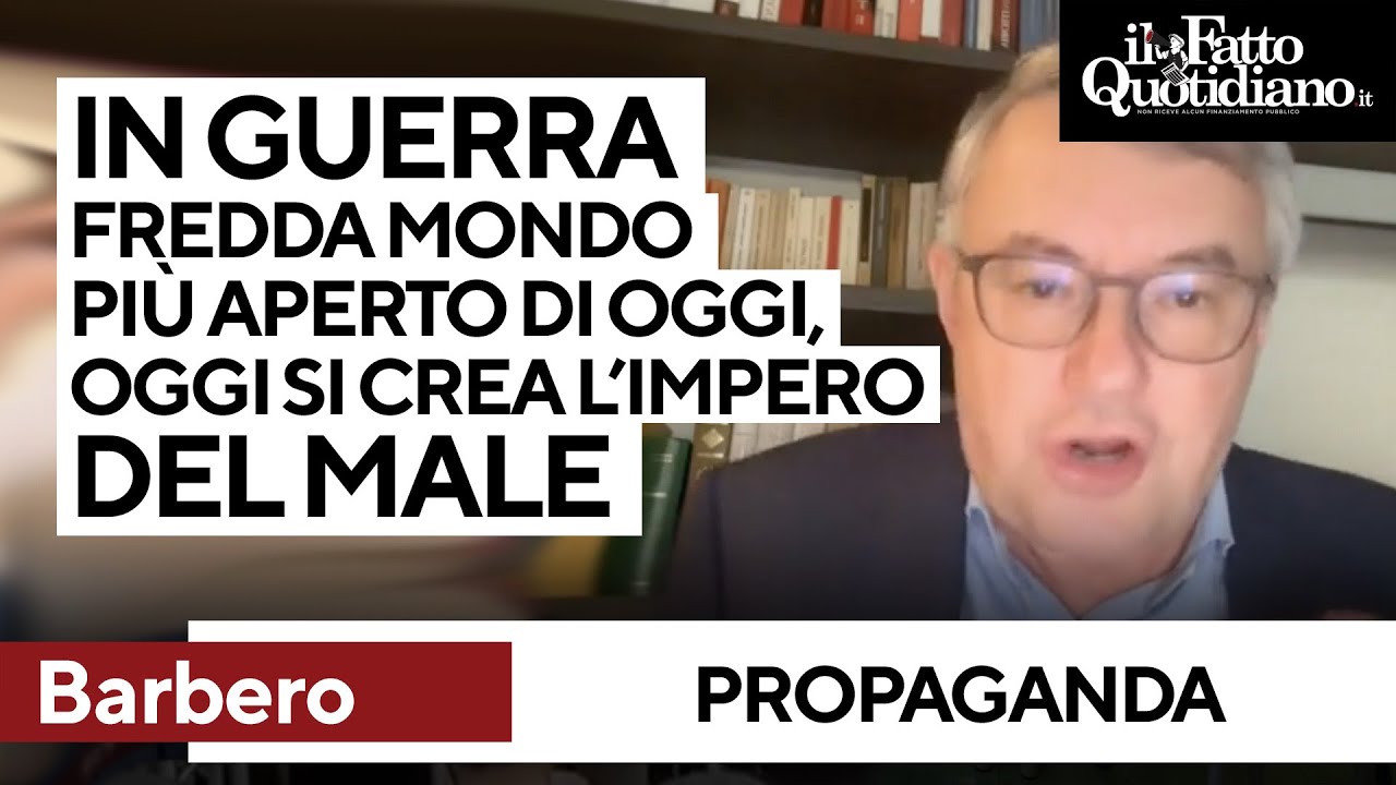 Barbero: "In guerra fredda un mondo più aperto di oggi. Russia oggi dipinta come l'impero del male"