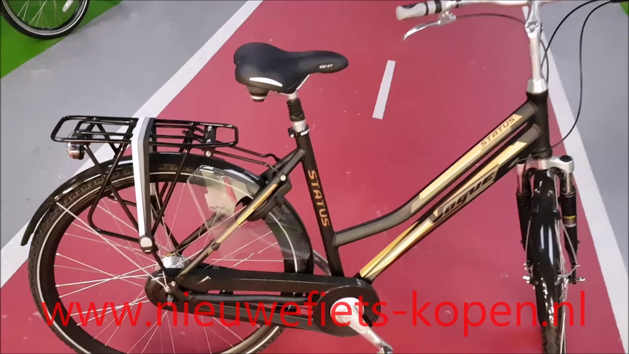 Vogue status damesfiets 28 inch zwart oranje