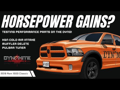 2019 Dodge Ram 5.7 Hemi Horsepower gains K&N intake - Edge Pulsar - Muffler Delete