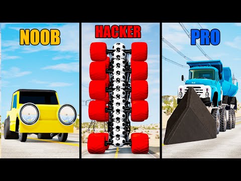 NOOB vs PRO vs HACKER #57 - Beamng drive