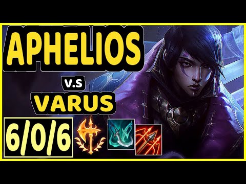 KOBBE (APHELIOS) vs VARUS - 6/0/6 KDA BOTTOM ADC GAMEPLAY - EUW Ranked GRANDMASTER