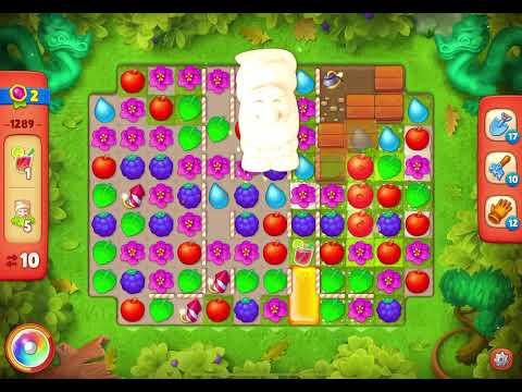 GardenScapes Level 1289 no boosters (19 moves)