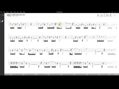 Baby I love your way ( Big Mountain ) ,Tablatura e base Senza Basso - Backing bass track - NO BASS