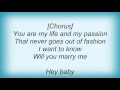 Lenny Kravitz - Will You Marry Me Lyrics