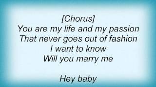 Lenny Kravitz - Will You Marry Me Lyrics