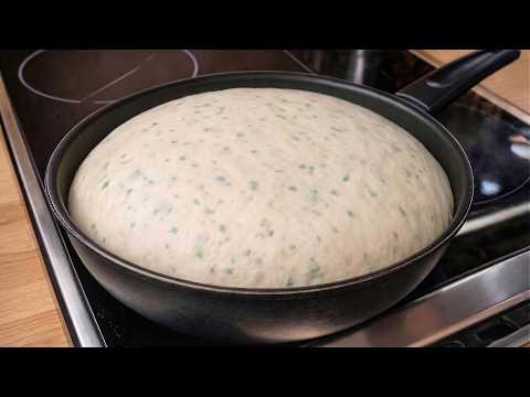 I make Garlic Bread at home every day! No oven, No knead! Homemade bread