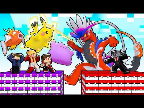 3 V 1 no NOVO CUBÃO de LUCKY PIXELMON com POKEMON NOVOS no MINECRAFT
