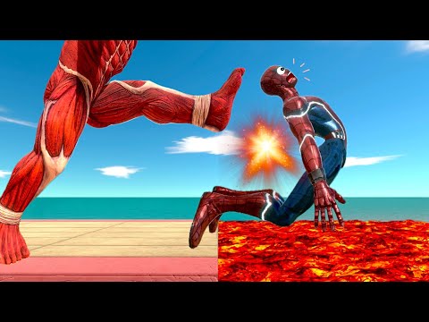 Epic Battle Colossal Titan Throws Beasts into Lava - Titan wirft Bestien in Lava - ARBS