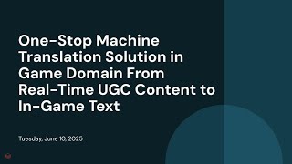 One-Stop Machine Translation Solution in Game Domain From Real-Time UGC Content to In-Game Text